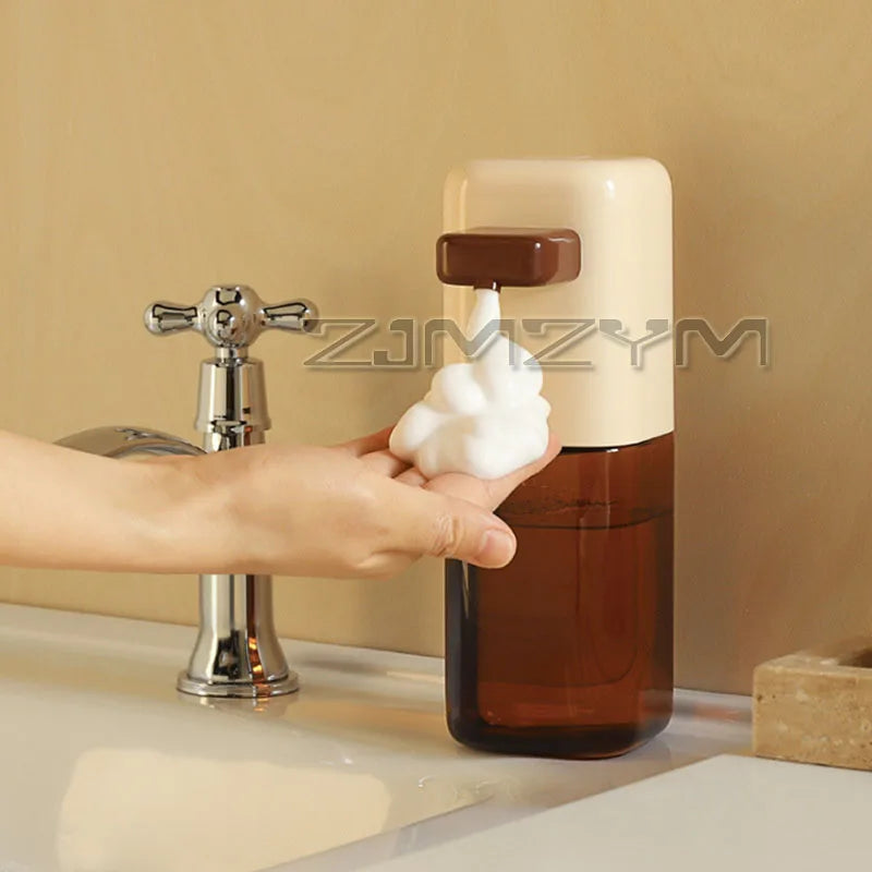 Distributeur de Savon Mousse Automatique Rechargeable Sans Contact, Crème ou Bleu