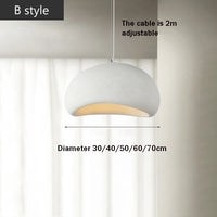Suspension Cuisine Wabi-Sabi en Résine, Blanc ou Gris, 30 à 80 cm
