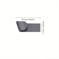 Range-Couvercle Mural Adhésif Gris Foncé, Lot de 3 Paires, 8,8 x 3,7 cm