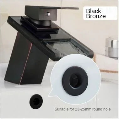 Cache Trop-Plein Lavabo Rond Laiton pour Trou 23 à 25 mm