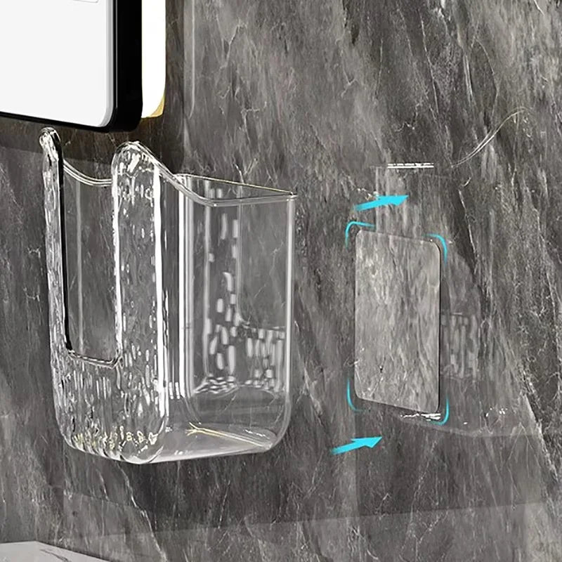 Boîte à Mouchoirs Murale Transparente pour Lingettes Humides sans Perçage