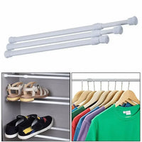 Barre de Rideau de Douche Blanche Sans Perçage, 30 à 110 cm