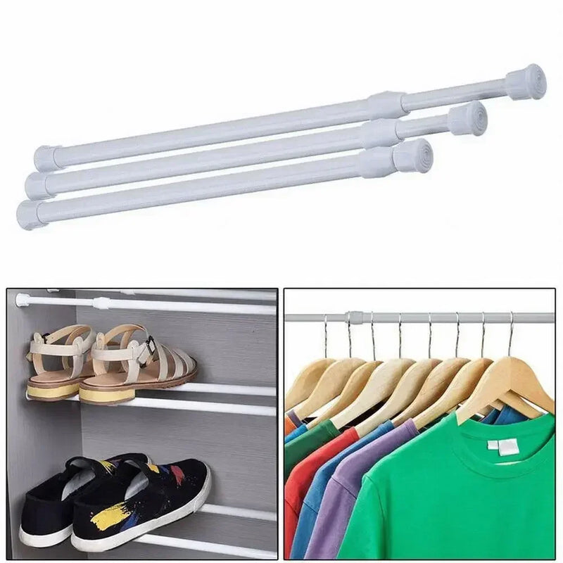 Barre de Rideau de Douche Blanche Sans Perçage, 30 à 110 cm