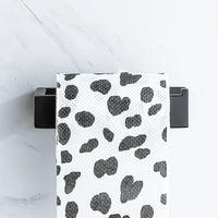 Porte-Papier Toilette Sans Perçage Noir Mat Carré