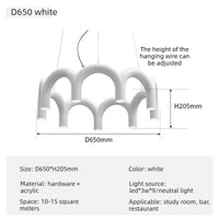 Suspension Cuisine LED Arches Colorées, 2 à 12 LED, 6 Coloris