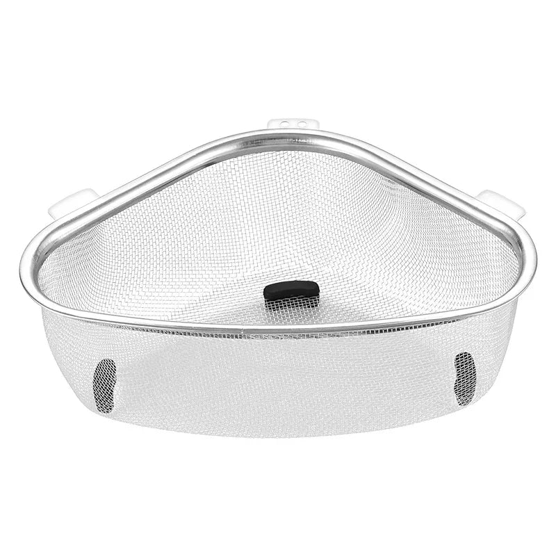 Panier Évier Cuisine Triangulaire en Inox, Passoire d'Angle 22 cm