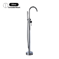 Robinet Baignoire sur Pied Autoportant avec Douchette, Hauteur 130 cm, 5 Finitions