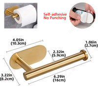 Accessoires Salle de Bain Adhésifs Sans Perçage Noir, Doré ou Argent à la Pièce, 24 Articles