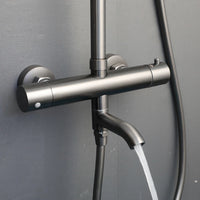 Colonne de Douche Thermostatique Ronde avec Bec de Baignoire, 6 Finitions