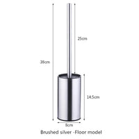 Brosse WC Ronde Inox avec Support, 7 Coloris