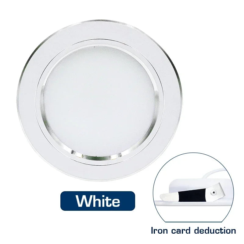 Spot LED Encastrable Cuisine Rond Blanc, Doré ou Argent, 5 à 18 W