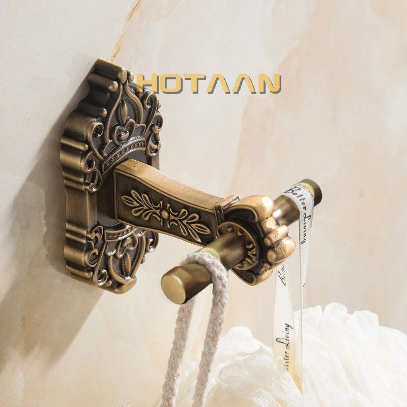 Patère Murale Rotative Style Baroque Bronze Antique