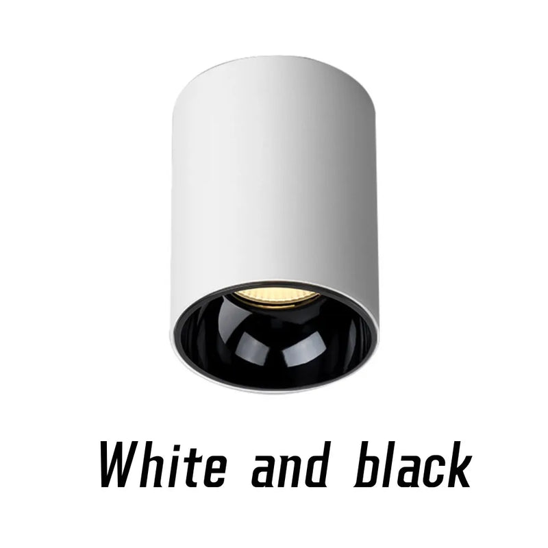 Spot LED Cuisine en Saillie Cylindre COB Anti-Éblouissement Dimmable, 5 à 24 W