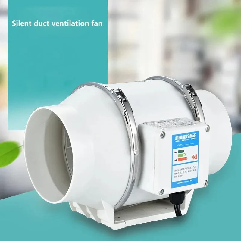 Extracteur d'Air en Ligne Silencieux, 120 à 540 m³/h, Salle de Bain