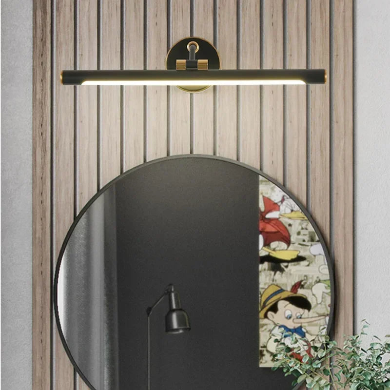 Applique Miroir Salle de Bain LED à Bras Réglable, 43 à 73 cm