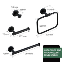 Accessoires Salle de Bain Noir Mat à la Pièce ou en Kit