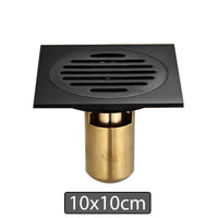 Bonde de Douche Carrée Laiton Multi Finitions 10 à 30 cm