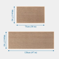 Tapis de Cuisine Tissé Aspect Lin Lavable Antidérapant, 6 Tailles