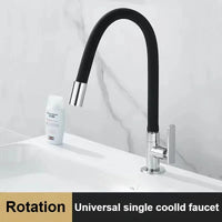 Robinet de Cuisine Flexible Eau Froide en Silicone, Pivotant 360°, 3 Coloris