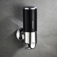 Distributeur de Savon Mural Manuel, Noir, Blanc ou Transparent, 24 cm