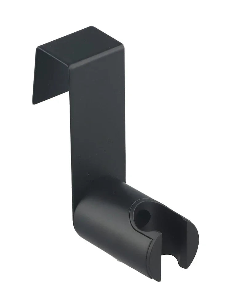 Support Douchette WC Noir Inox à Accrocher au Réservoir ou au Mur