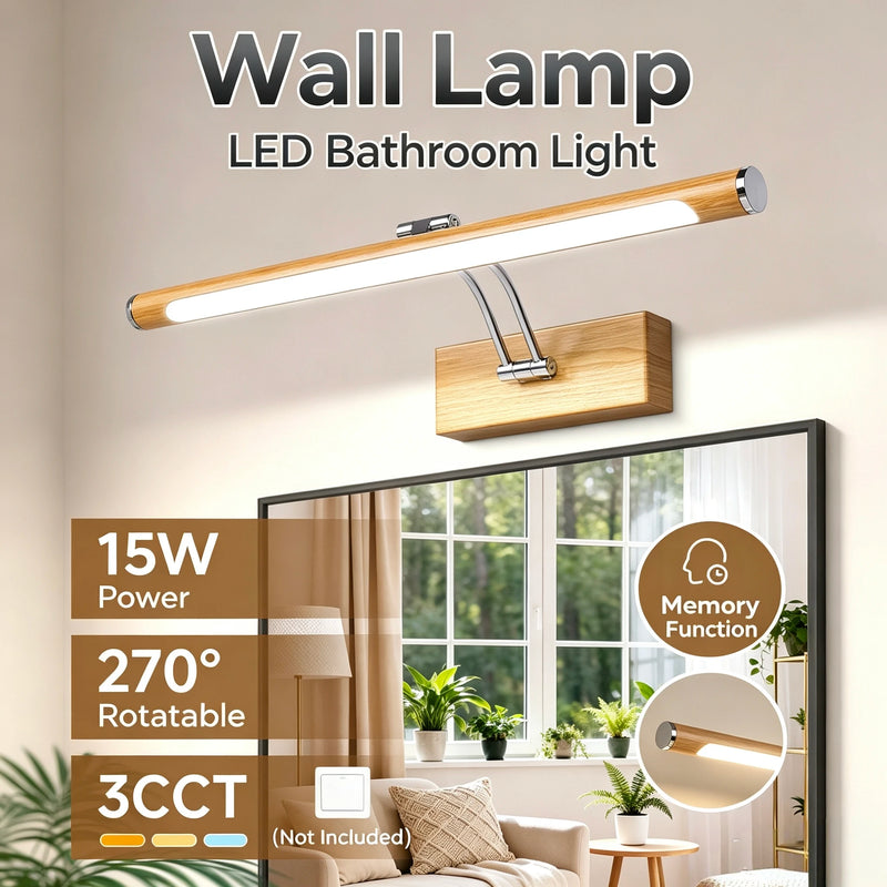 Applique pour Miroir Salle de Bain LED Tricolore 40/50 cm