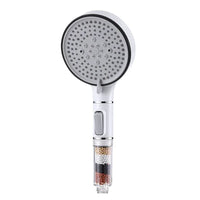 Pommeau de Douche Filtrant 5 Jets Stop Eau Haute Pression 12 cm
