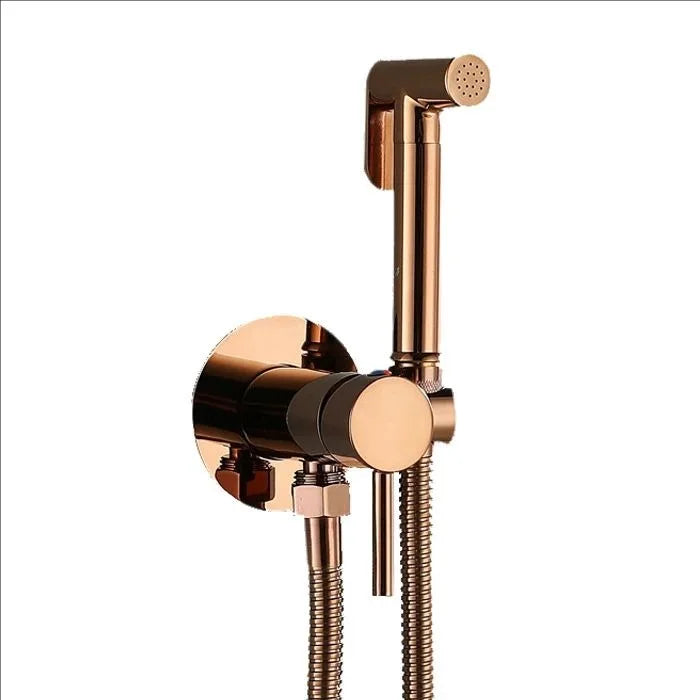 Douchette WC Mitigeur Laiton Eau Chaude et Froide, 8 Finitions