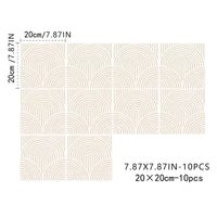 Crédence Adhésive Cuisine à Arches, 3 Coloris, 10 Carreaux de 20 cm