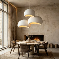 Suspension Cuisine Wabi-Sabi en Résine, Blanc ou Gris, 30 à 80 cm