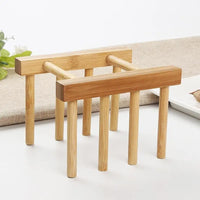Égouttoir à Assiettes en Bambou Sans Bac, Porte-Vaisselle 14 x 11,5 cm