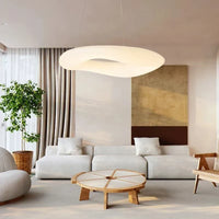Suspension Cuisine LED Anneau Blanc, Simple ou Double, 60 à 90 cm