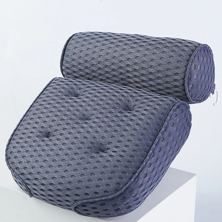 Oreiller de Baignoire 7 Ventouses Maille Respirante 4D