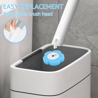 Brosse WC Jetable Murale à Têtes Remplaçables