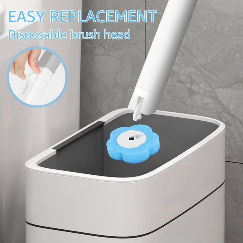 Brosse WC Jetable Murale à Têtes Remplaçables