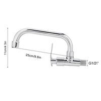 Robinet de Cuisine Mural Eau Froide Laiton Chromé, Bec en U