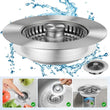Bonde Crépine de Vidange Évier Cuisine Anti-Colmatage Inox