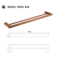 Ensemble d'Accessoires de Salle de Bain Or Rose Brossé