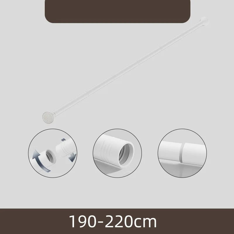 Barre de Douche Télescopique Inox, Noir ou Blanc, 70 à 280 cm