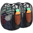 Panier à Linge Pliable Ventilé Noir et Blanc, Plusieurs Tailles