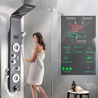 Colonne de Douche LED Cascade et Pluie, 18 Modèles dont Thermostatique