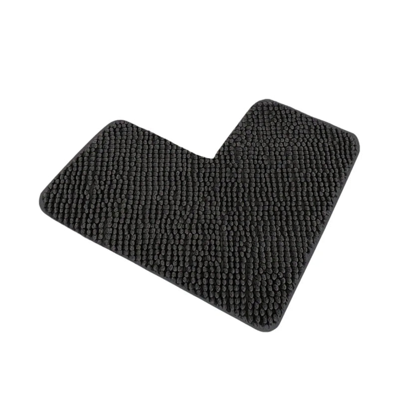 Tapis de Bain Chenille en L pour Douche d'Angle 80 x 80 cm