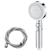 Pommeau de Douche Réglable 5 Modes avec Flexible Noir