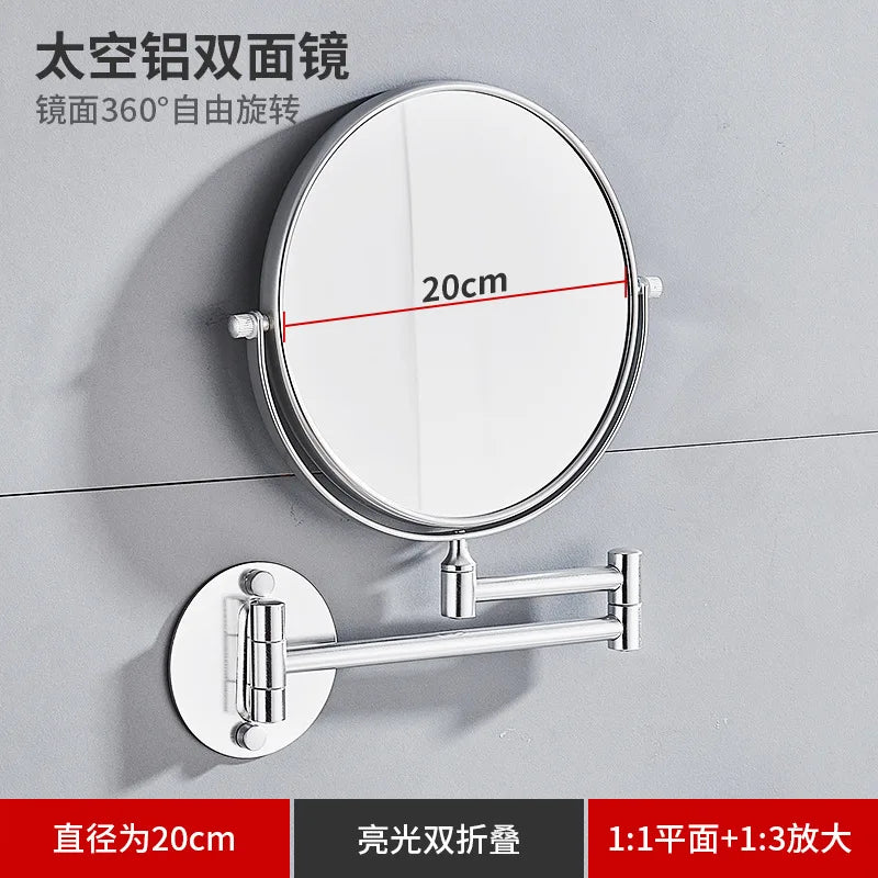 Miroir Grossissant Mural Double Face Sans Perçage 4 Finitions