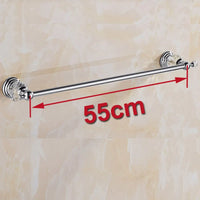 Accessoires Salle de Bain Chromé Cristal Frise Grecque à la Pièce, 17 Articles
