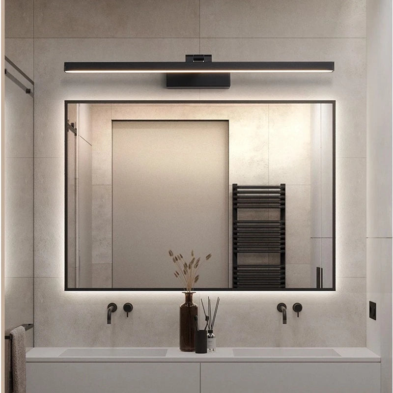 Applique Miroir Salle de Bain Noir et Blanc 40 à 110 cm
