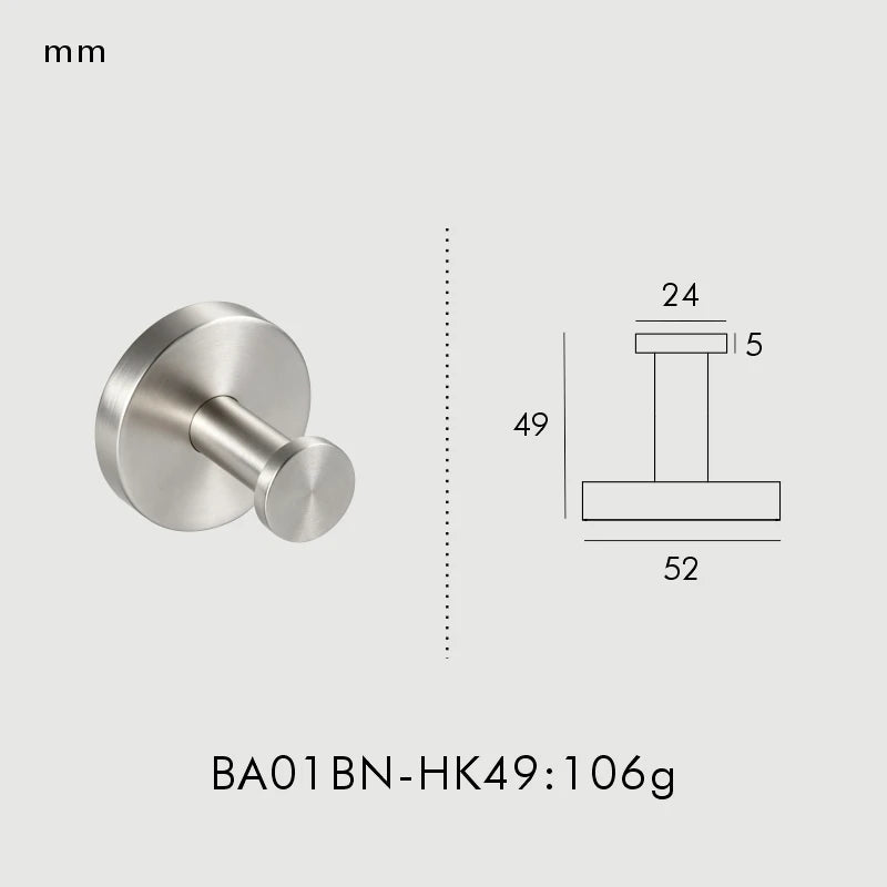 Accessoires Salle de Bain Laiton Noir, Doré, Argent ou Vieilli à la Pièce, 4 Articles