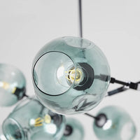 Suspension Cuisine Branches Globes en Verre, 3 à 9 Têtes