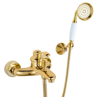 Colonne de Douche Classique Laiton Douchette Main Baignoire