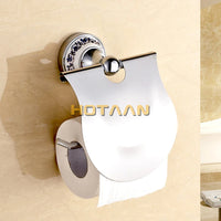 Accessoires Salle de Bain Chromé Décor Céramique Bleue à la Pièce, 11 Articles